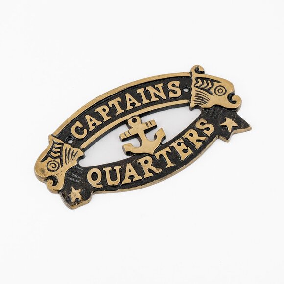 Captain's Quarters Door Plate Nautical Charm Plaque, Ship Boat Sign, Wall Decor - Picture 12 of 12